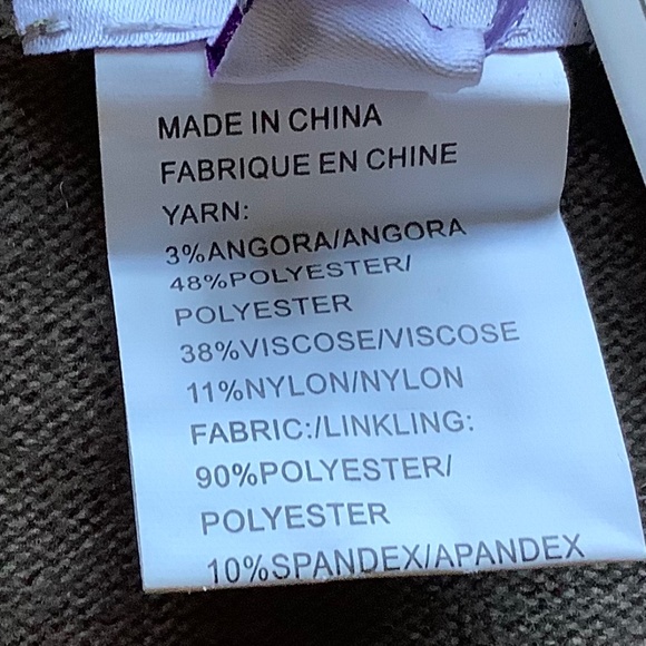 NWT Muche Et Muchette draped chocolate brown Faux Suede fringed sweater - Picture 7 of 11